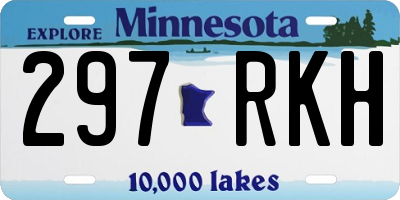 MN license plate 297RKH