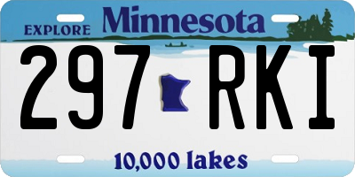 MN license plate 297RKI