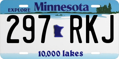 MN license plate 297RKJ