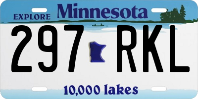 MN license plate 297RKL