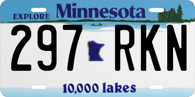 MN license plate 297RKN