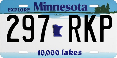 MN license plate 297RKP