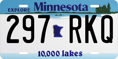 MN license plate 297RKQ