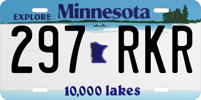MN license plate 297RKR