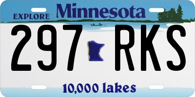 MN license plate 297RKS