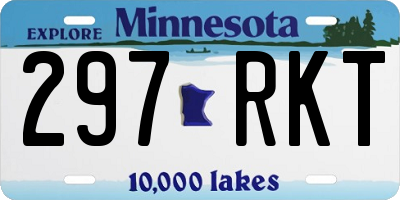MN license plate 297RKT