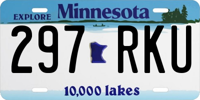 MN license plate 297RKU