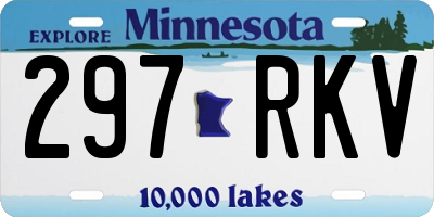 MN license plate 297RKV