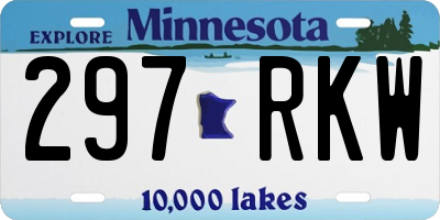 MN license plate 297RKW
