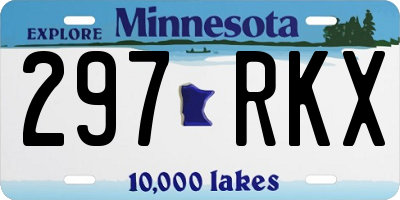 MN license plate 297RKX