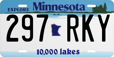 MN license plate 297RKY