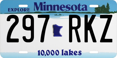 MN license plate 297RKZ