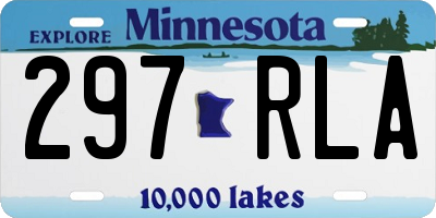 MN license plate 297RLA
