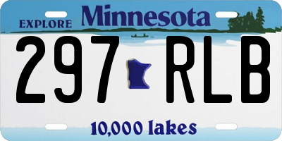 MN license plate 297RLB
