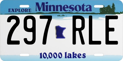 MN license plate 297RLE