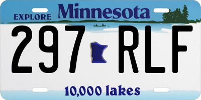 MN license plate 297RLF