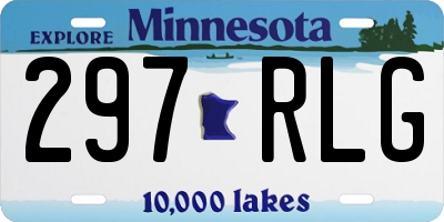 MN license plate 297RLG