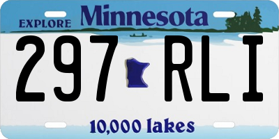 MN license plate 297RLI