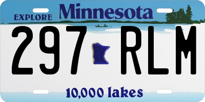 MN license plate 297RLM