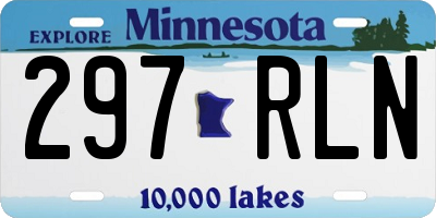 MN license plate 297RLN