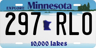 MN license plate 297RLO