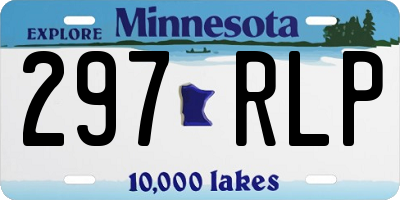 MN license plate 297RLP
