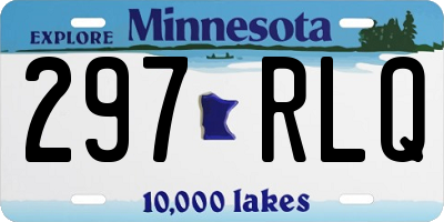 MN license plate 297RLQ