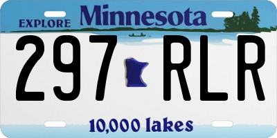 MN license plate 297RLR