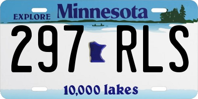 MN license plate 297RLS