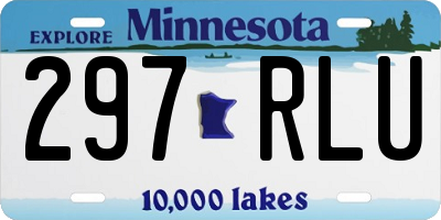 MN license plate 297RLU