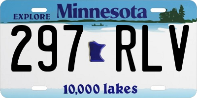 MN license plate 297RLV