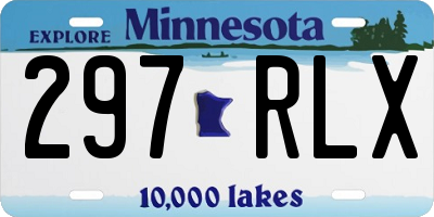 MN license plate 297RLX