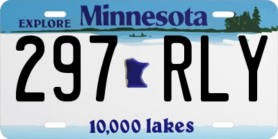 MN license plate 297RLY