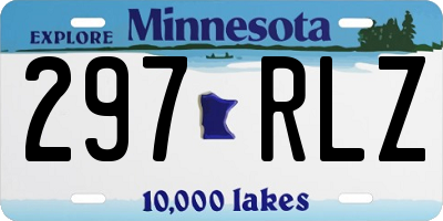 MN license plate 297RLZ