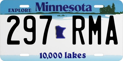 MN license plate 297RMA
