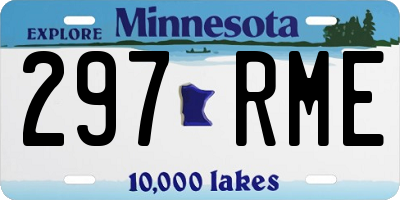 MN license plate 297RME