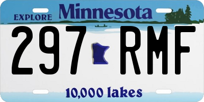 MN license plate 297RMF
