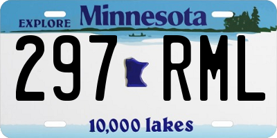 MN license plate 297RML