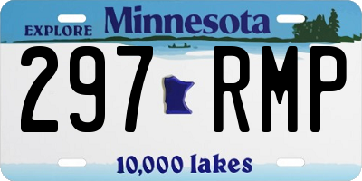 MN license plate 297RMP