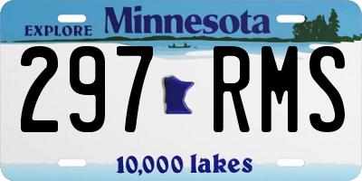 MN license plate 297RMS