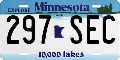 MN license plate 297SEC