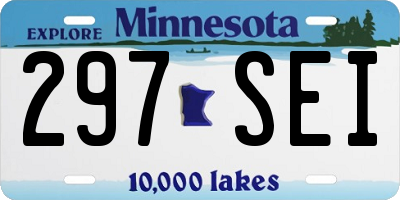 MN license plate 297SEI