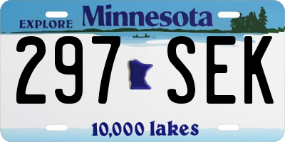 MN license plate 297SEK