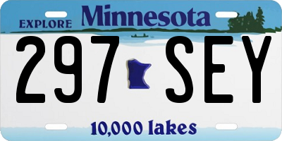 MN license plate 297SEY