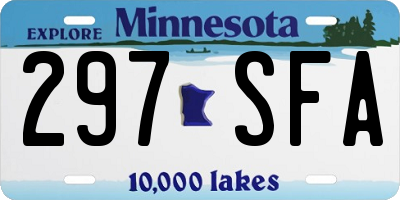 MN license plate 297SFA