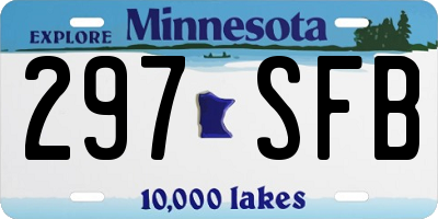 MN license plate 297SFB