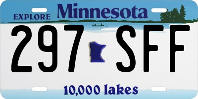 MN license plate 297SFF