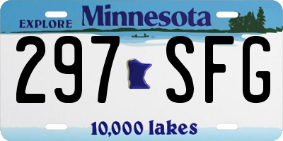 MN license plate 297SFG