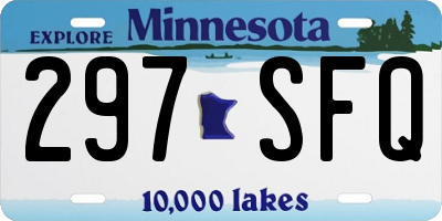 MN license plate 297SFQ
