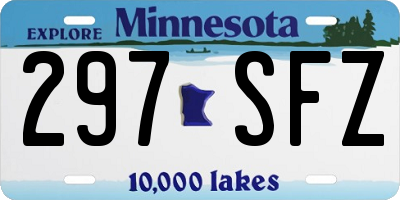 MN license plate 297SFZ